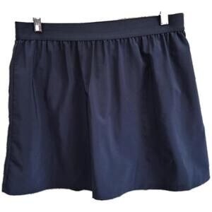 Ideology Ladies Navy Blue Athletic Skort Wide Elastic Band Classic